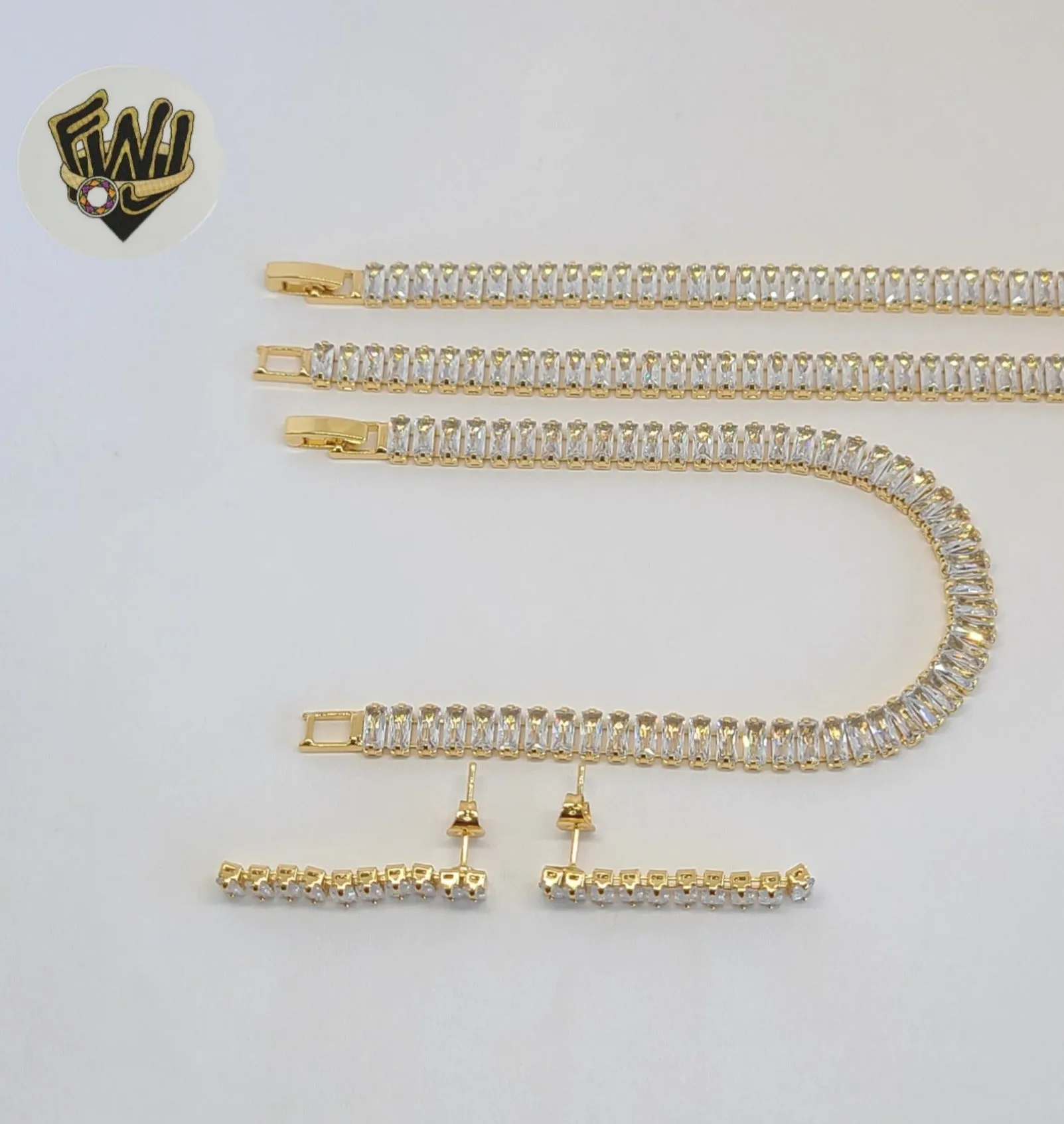 (1-6412) Gold Laminate - Zircon Eternity Set - BGO