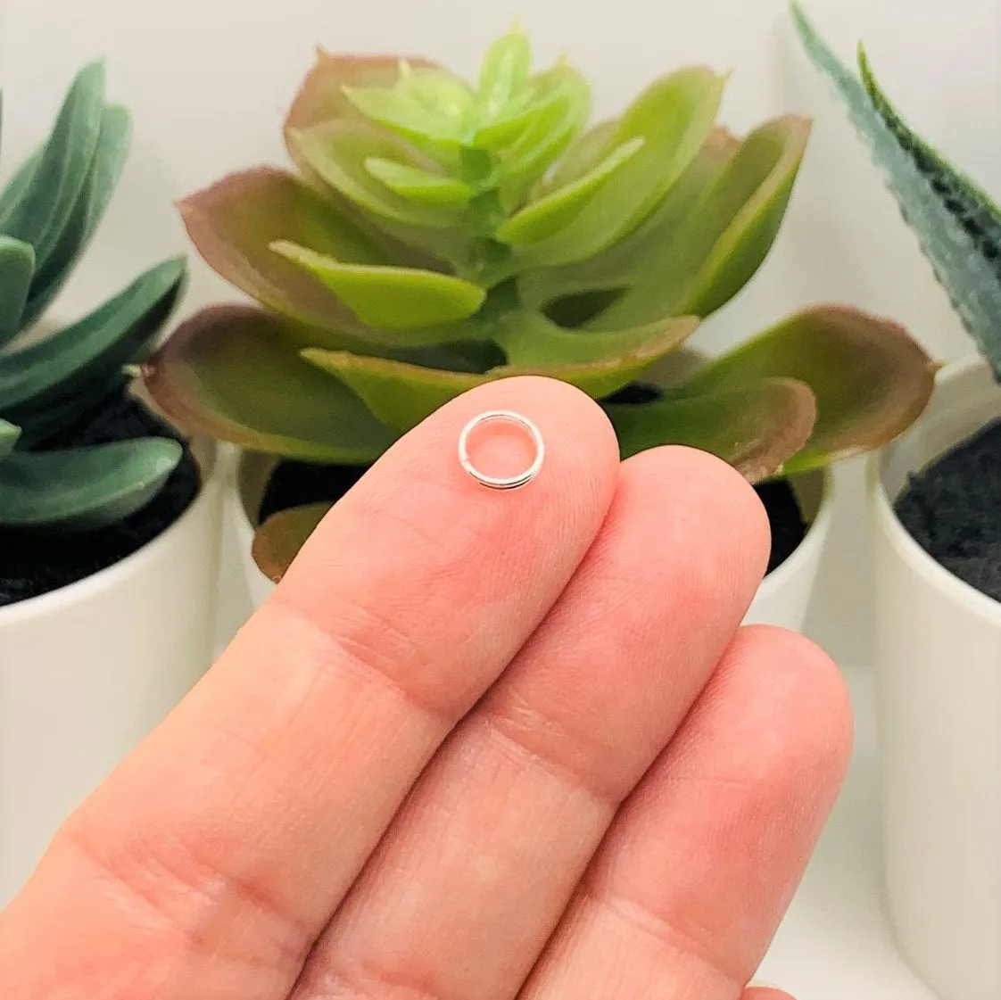 100, 500 or 1,000 Pieces: 6 mm Silver Plated Split Double Jump Rings