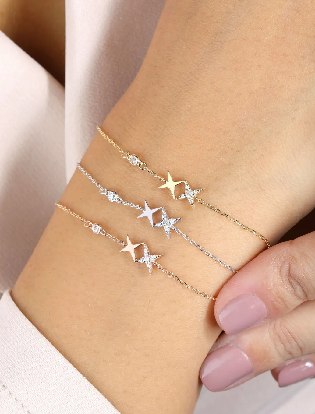 18K Gold Celestial Sparkle Emoji Bracelet