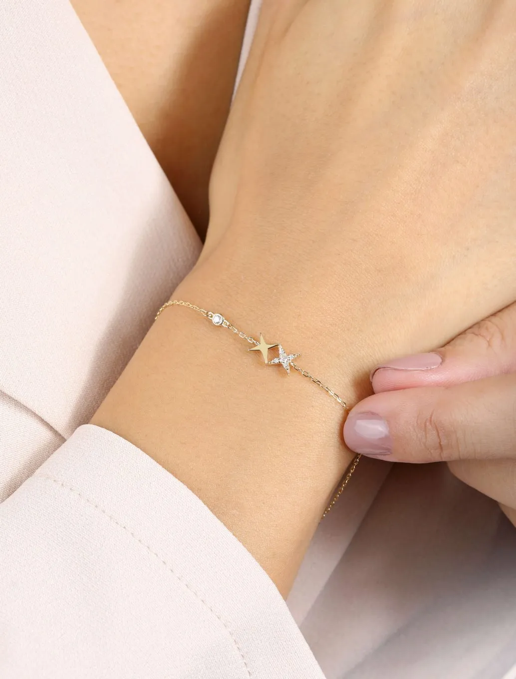 18K Gold Celestial Sparkle Emoji Bracelet