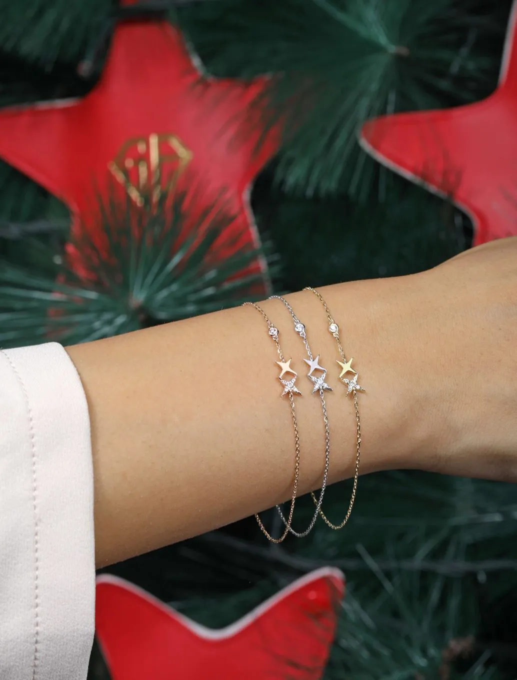 18K Gold Celestial Sparkle Emoji Bracelet