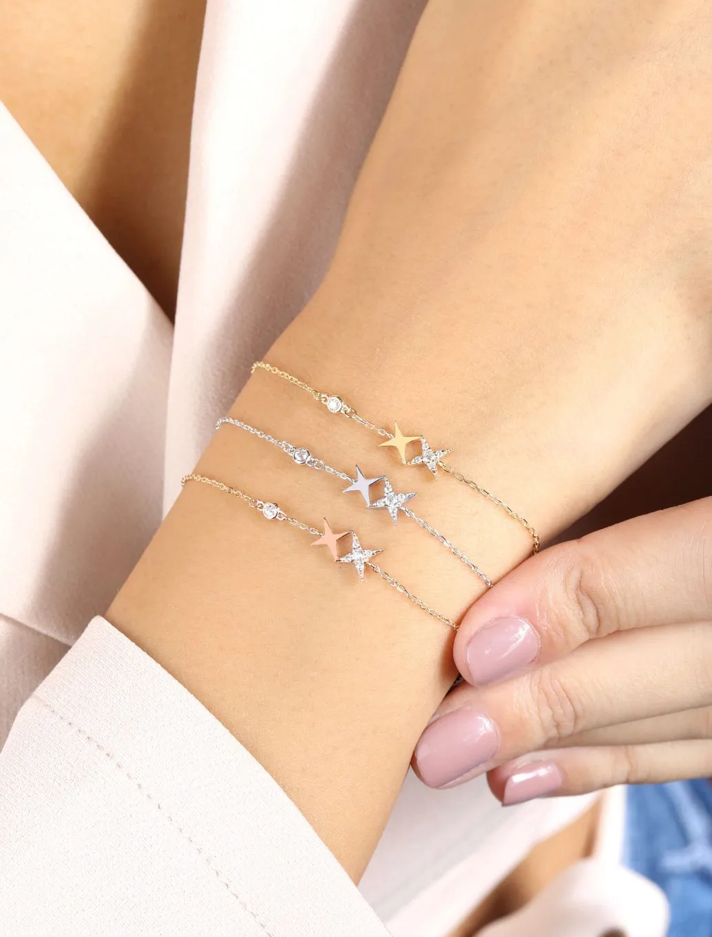 18K Gold Celestial Sparkle Emoji Bracelet
