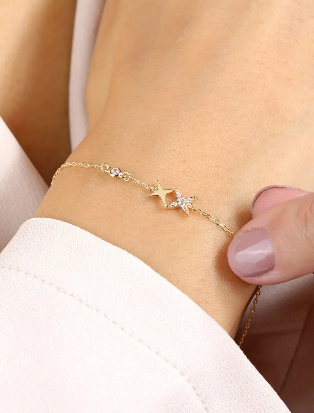 18K Gold Celestial Sparkle Emoji Bracelet