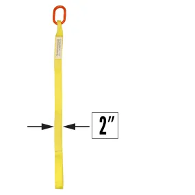 2"x10' (1 ply) Single Leg Nylon Sling w/ Master Link & Sewn Loop