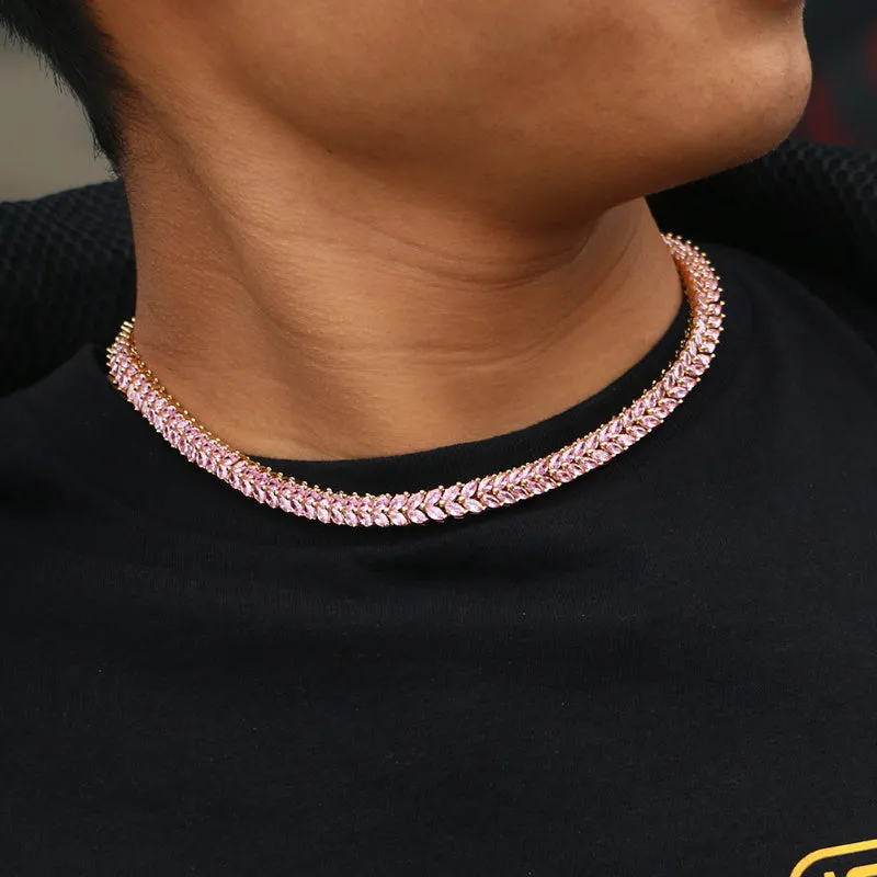 8mm Olive Branch Leaf Shape Chain