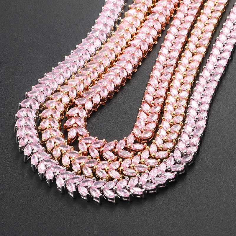 8mm Olive Branch Leaf Shape Chain