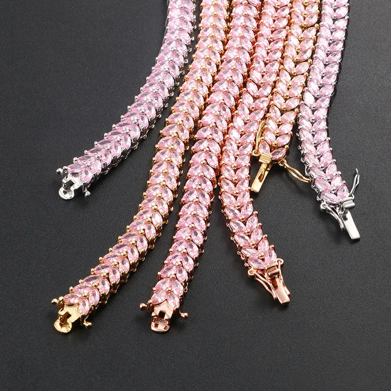 8mm Olive Branch Leaf Shape Chain
