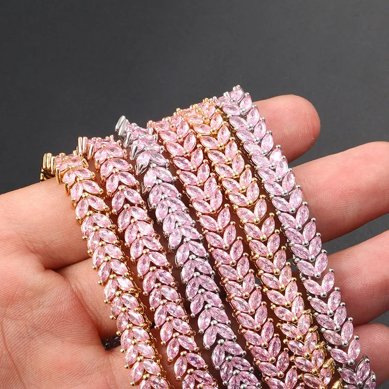 8mm Olive Branch Leaf Shape Chain