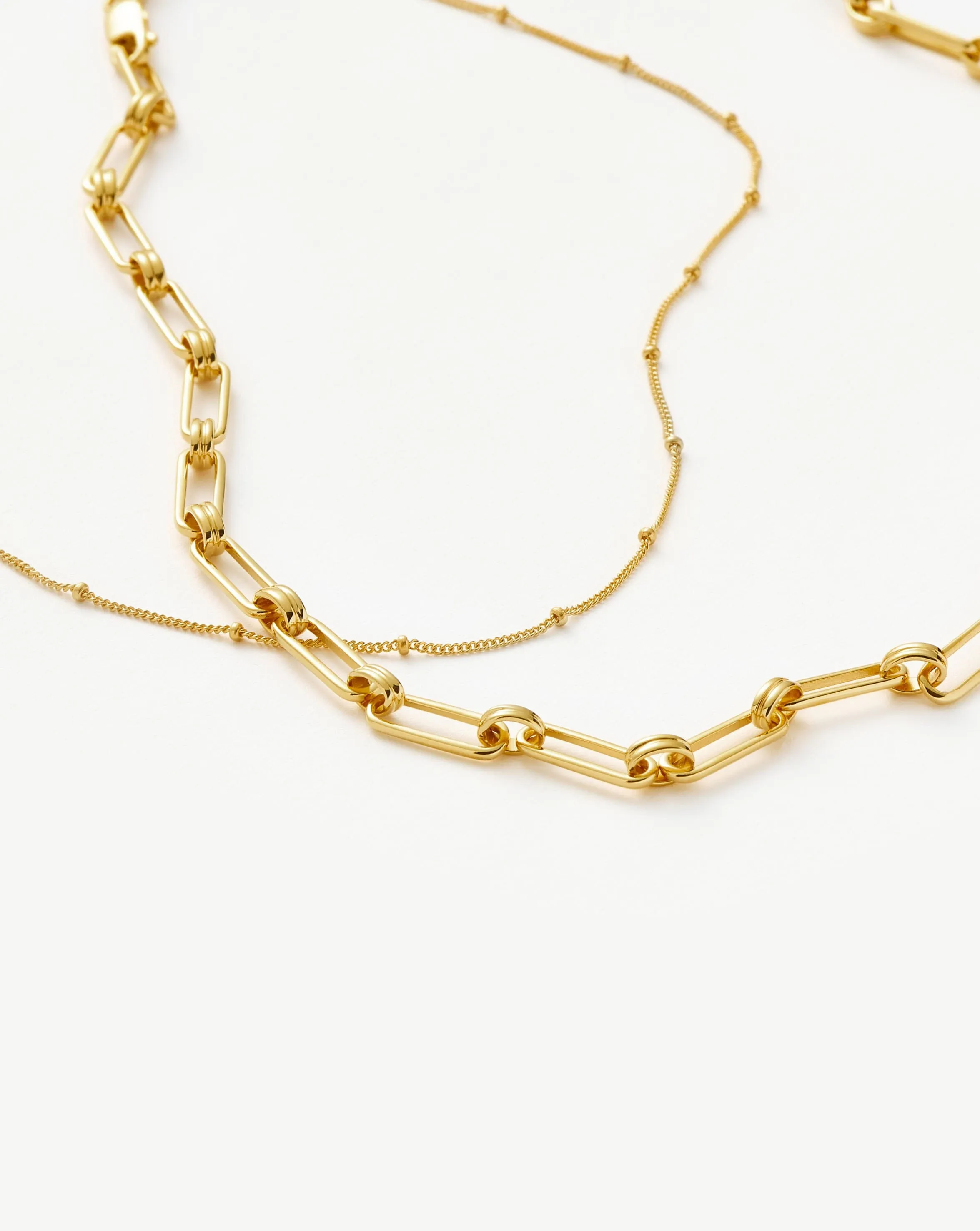 Aegis Chain Choker Necklace Set | 18ct Gold Plated Vermeil