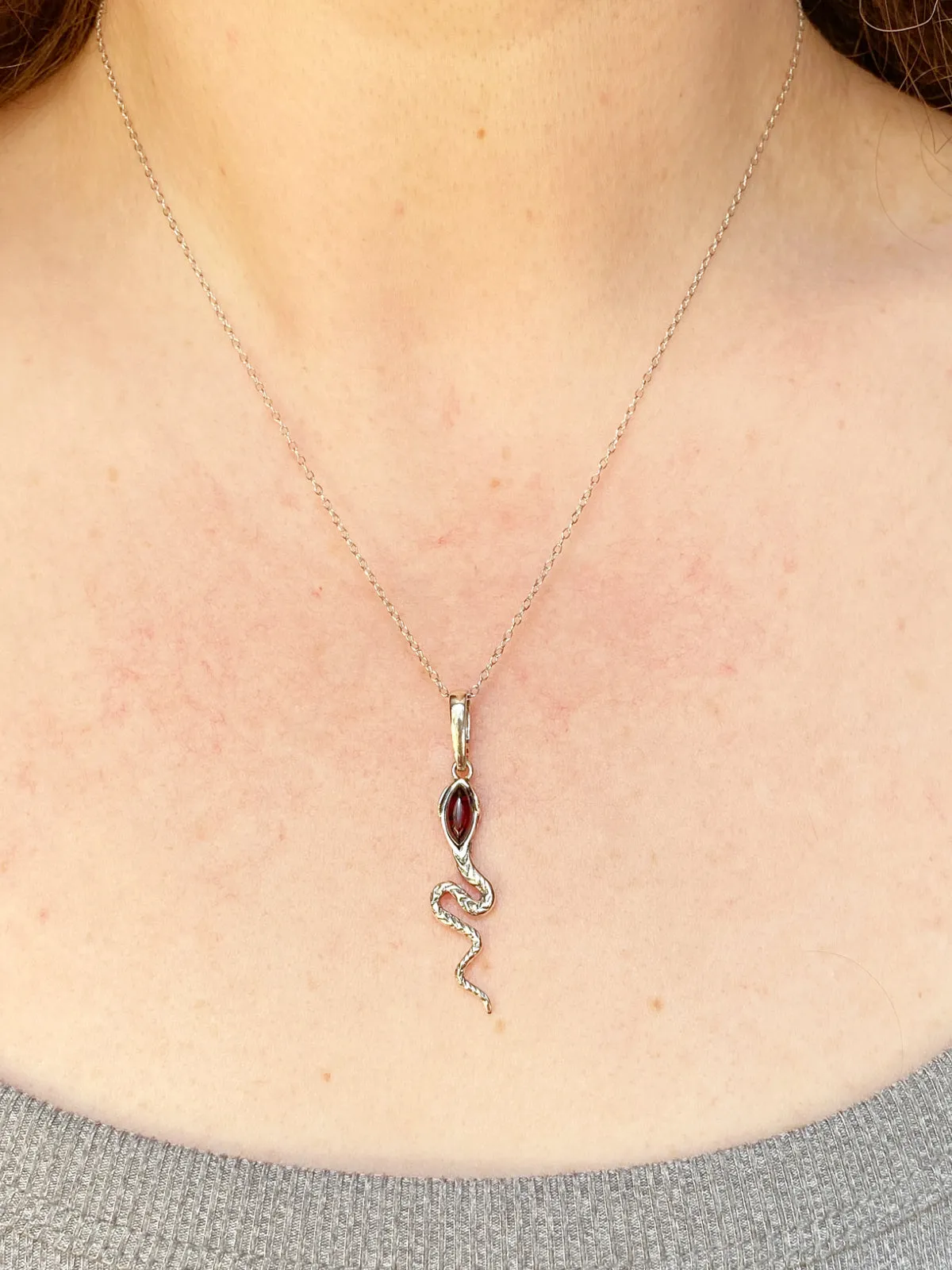 Amber Snake Necklace