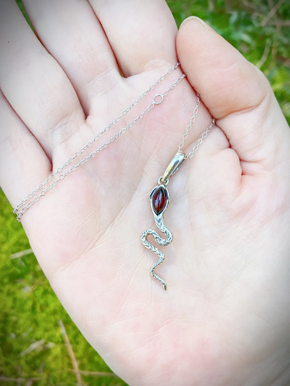 Amber Snake Necklace