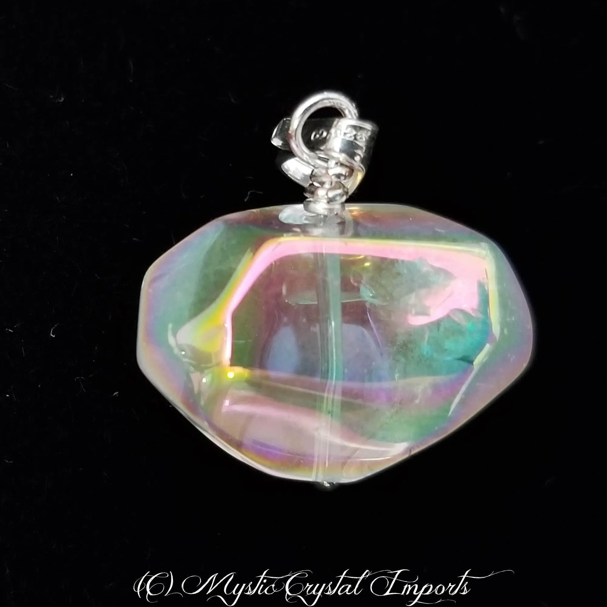 Angel Aura Quartz Nugget Bead Pendant
