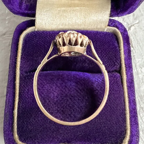 Antique Sapphire & Rose Cut Diamond Ring