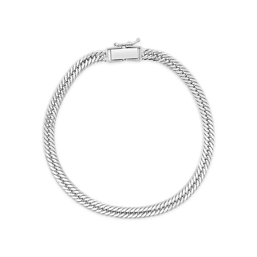 Aura by Martin Binder Platinum 4.3mm 12 Cut Link Chain Bracelet