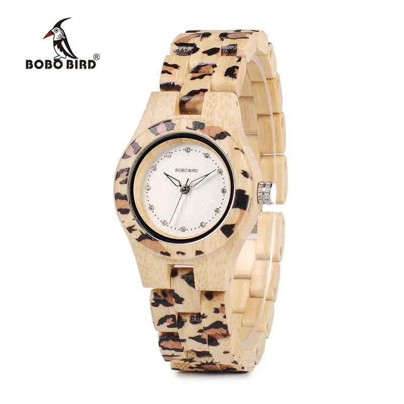 Bamboo/Wooden Jaguar/Leopard Watch for Ladies! Jaguars Fans LOOK!