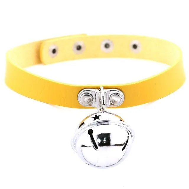 Bell Pendant Choker Collar Leather Gothic Harajuku Necklace
