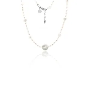 Bella / Choker / Pearl   Silver