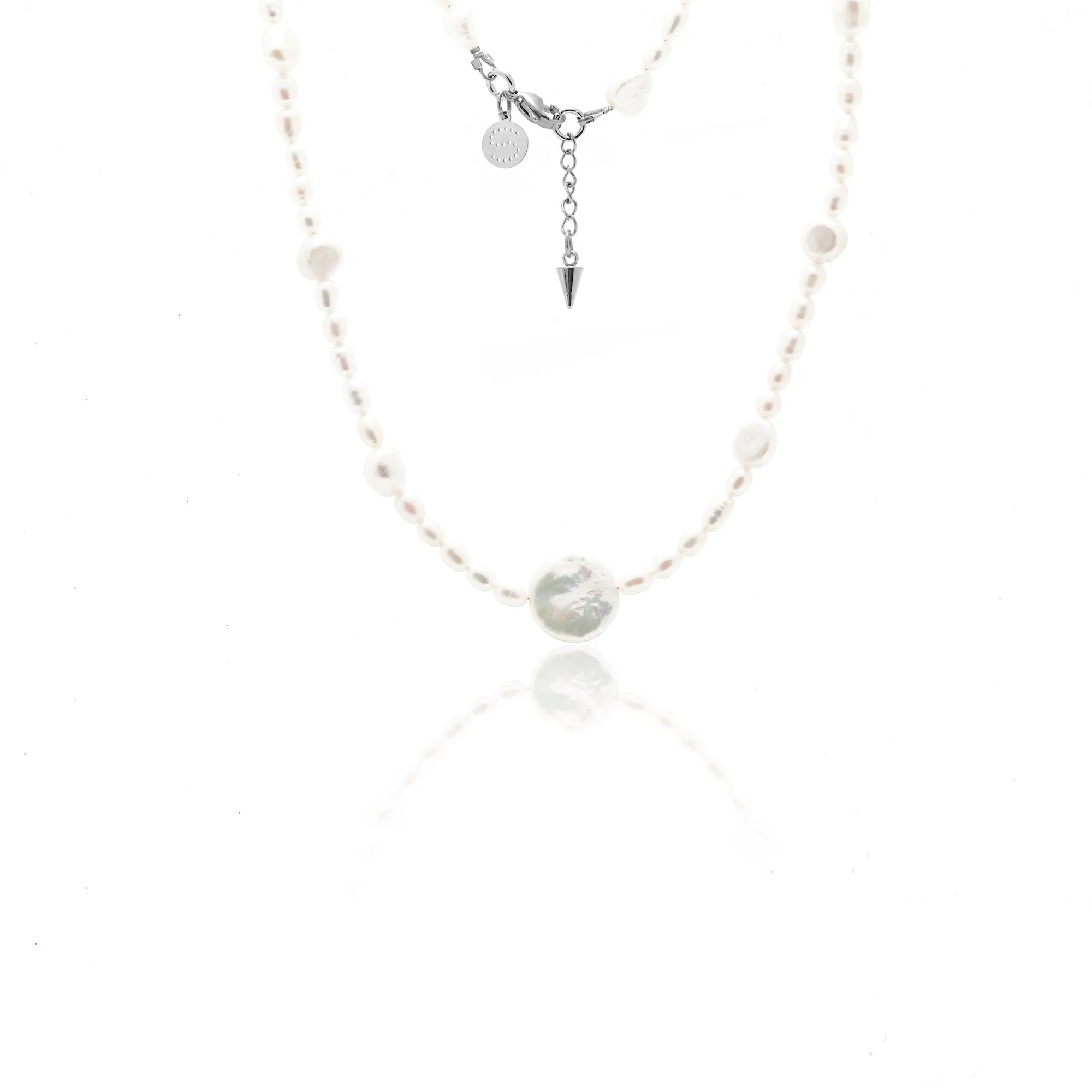 Bella / Choker / Pearl   Silver