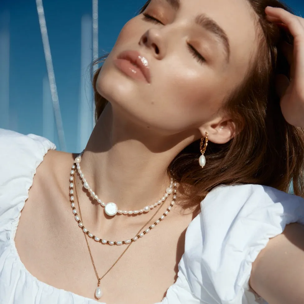 Bella / Choker / Pearl   Silver
