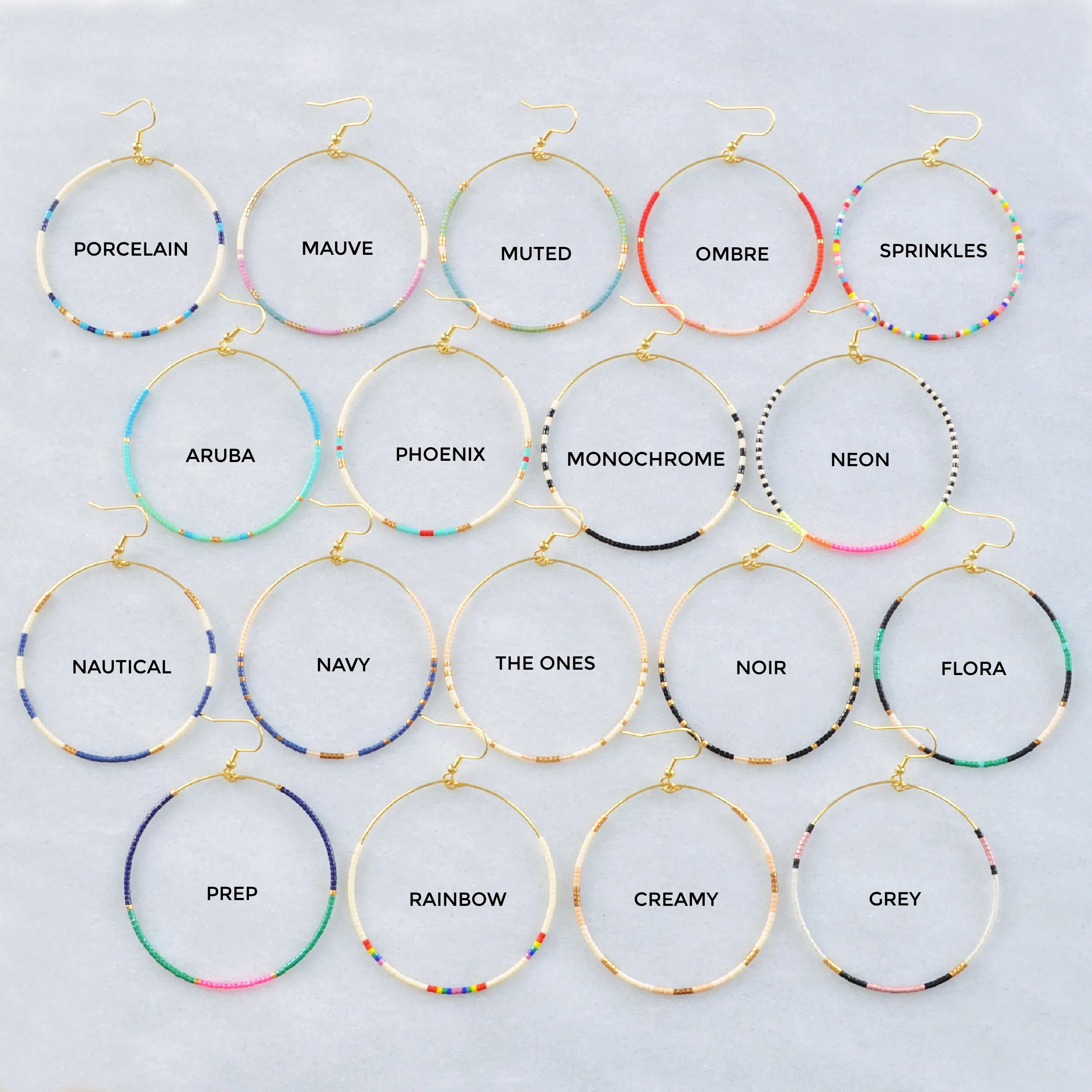 Big Beaded Hoops - ARUBA