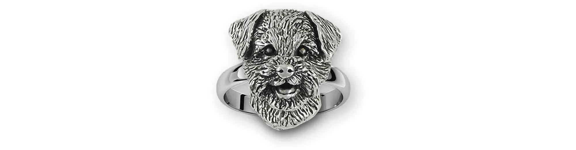 Border Terrier Jewelry Sterling Silver Handmade Border Terrier Ring  BDT-R