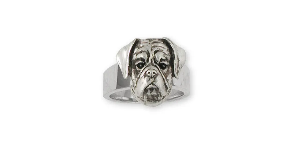 Boxer Ring Jewelry Sterling Silver Handmade Dog Ring BX9-R