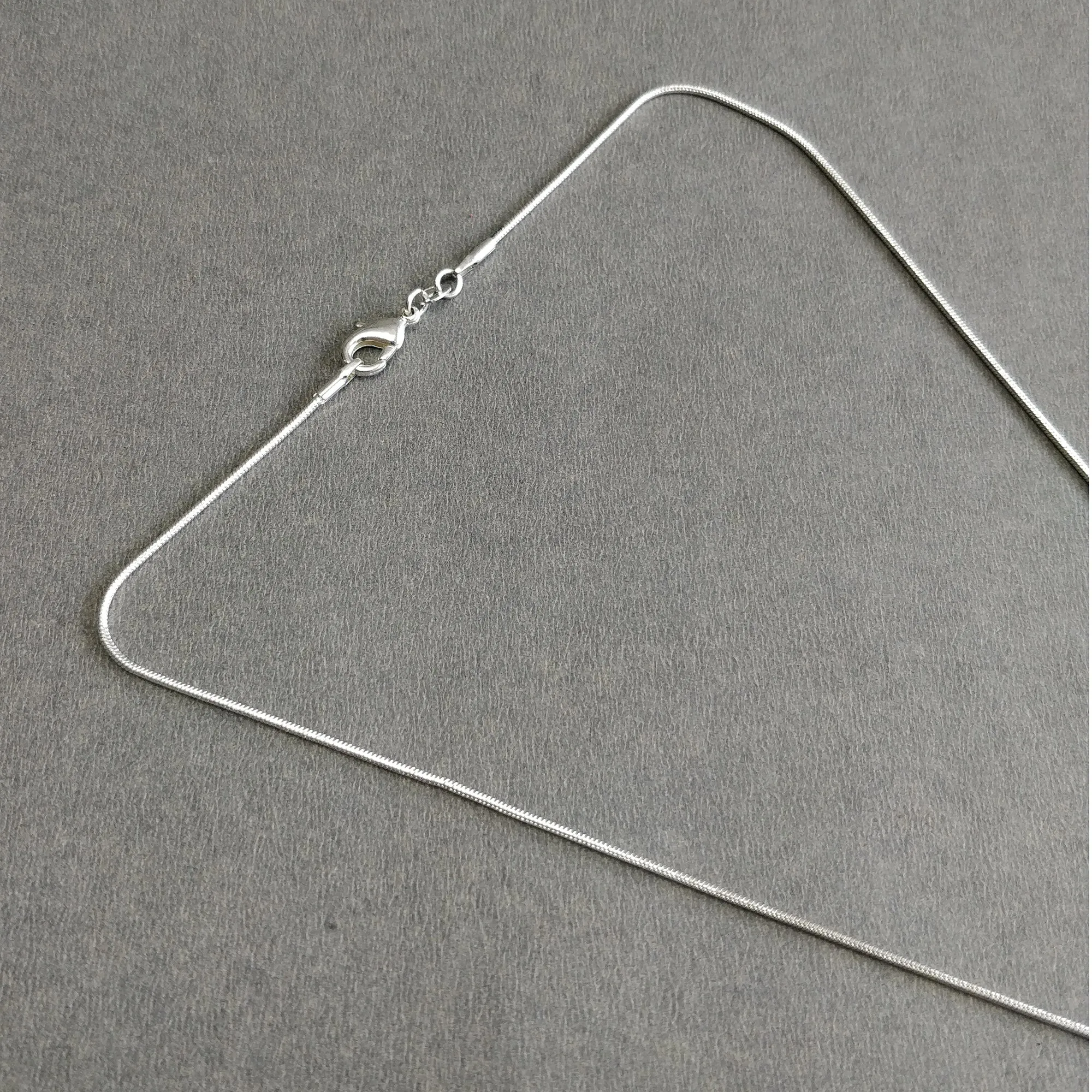 CUBIC ZIRCONIA & 925 Sterling Silver Necklace : 8.52gms(Approx) Fashion Regular Medium Bullet Pendant With Necklace 18.5" Gift For Her