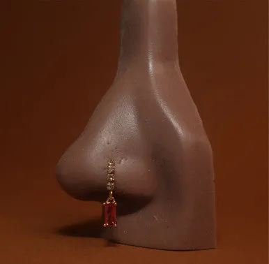 Dangle Teardrop Nose Hoop Piercing Jewelry