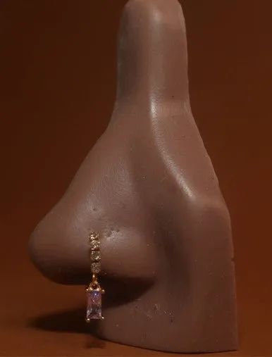 Dangle Teardrop Nose Hoop Piercing Jewelry