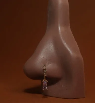 Dangle Teardrop Nose Hoop Piercing Jewelry