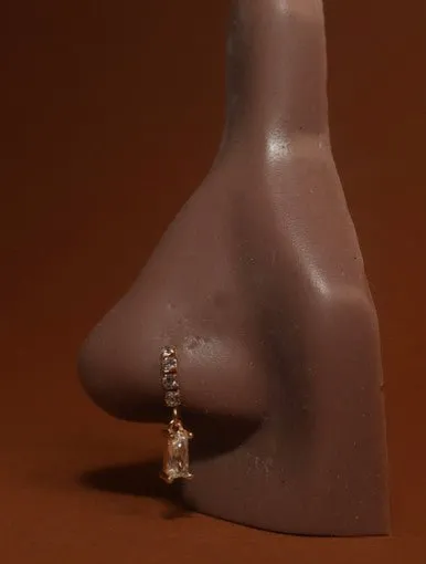 Dangle Teardrop Nose Hoop Piercing Jewelry