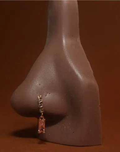 Dangle Teardrop Nose Hoop Piercing Jewelry