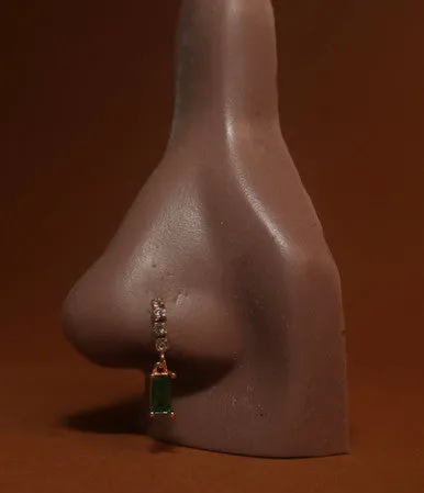 Dangle Teardrop Nose Hoop Piercing Jewelry