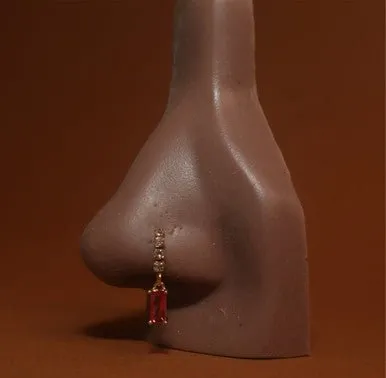 Dangle Teardrop Nose Hoop Piercing Jewelry
