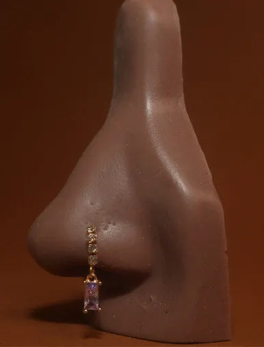 Dangle Teardrop Nose Hoop Piercing Jewelry