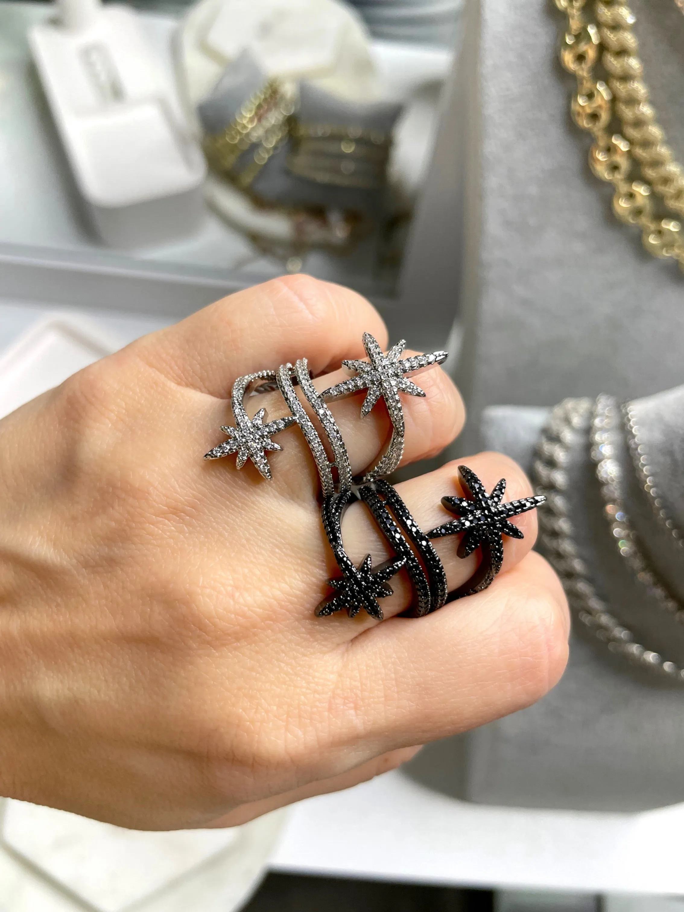 Double star adjustable ring