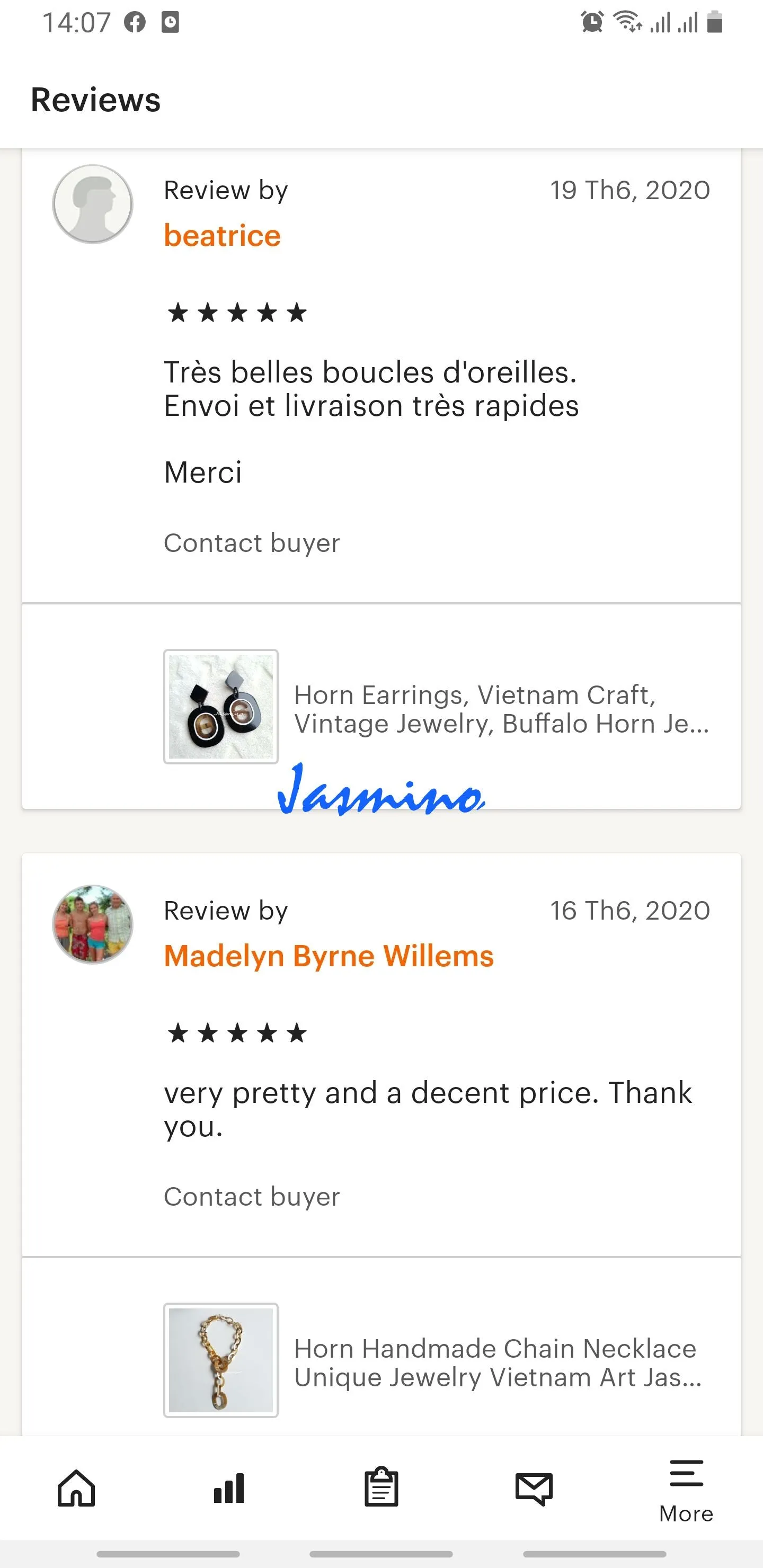 Elegant Handmade Necklace J17379, Made by Natural Buffalo Horn
