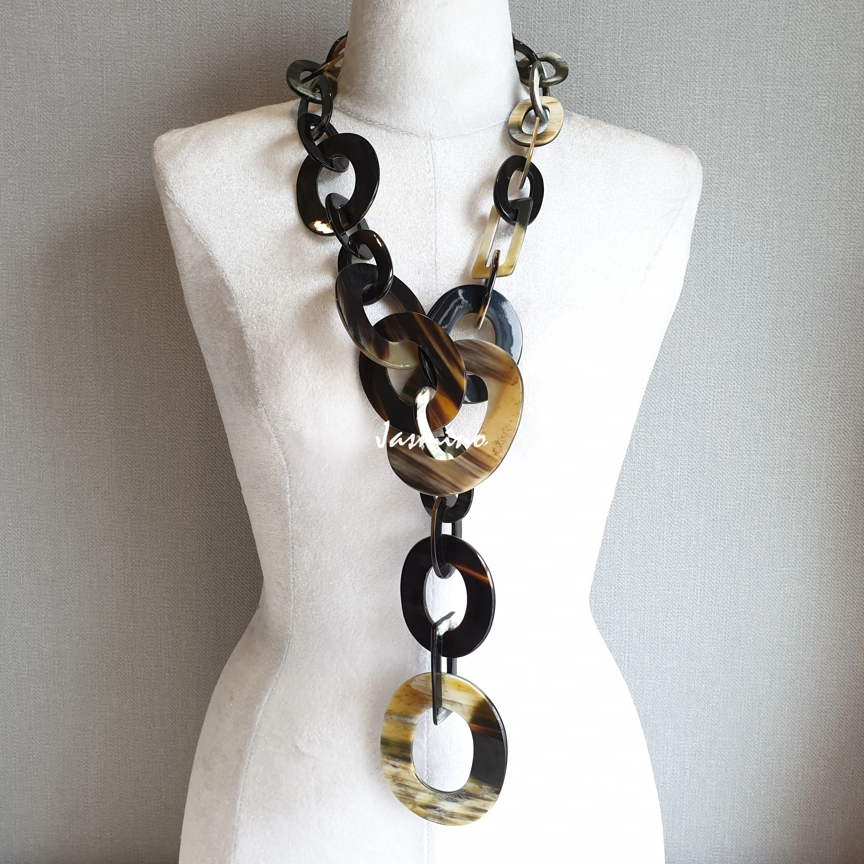 Elegant Handmade Necklace J17379, Made by Natural Buffalo Horn