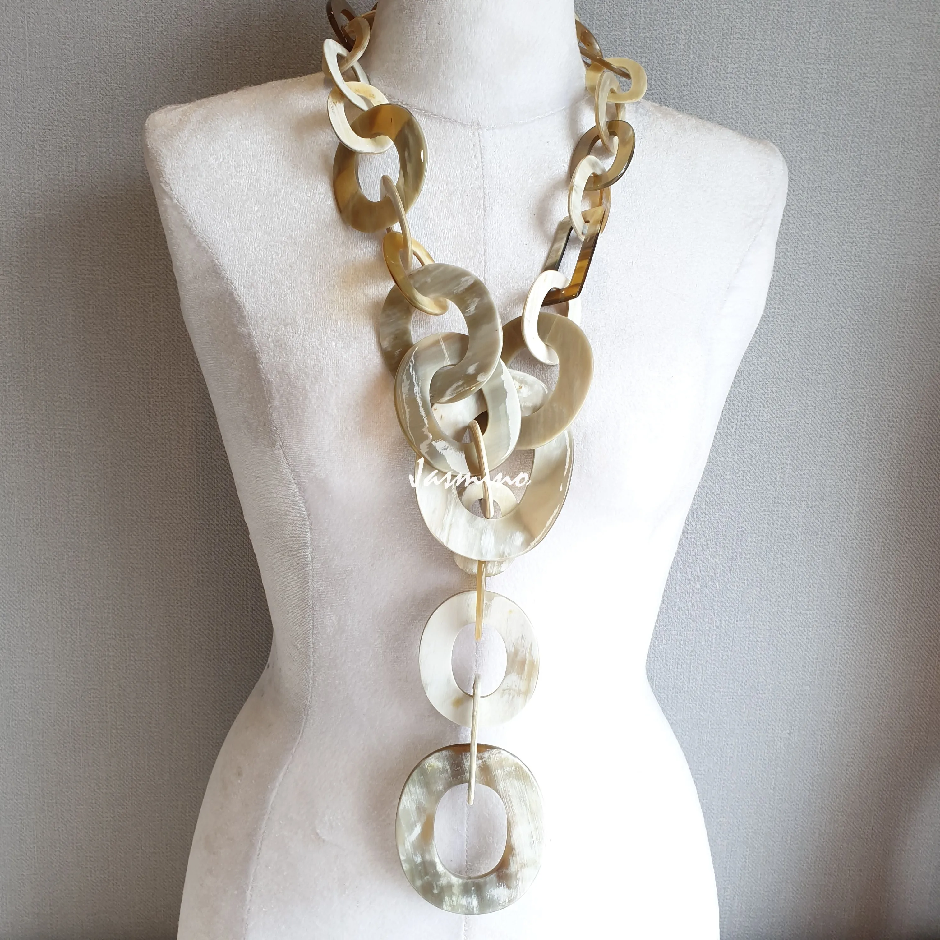 Elegant Handmade Necklace J17379, Made by Natural Buffalo Horn