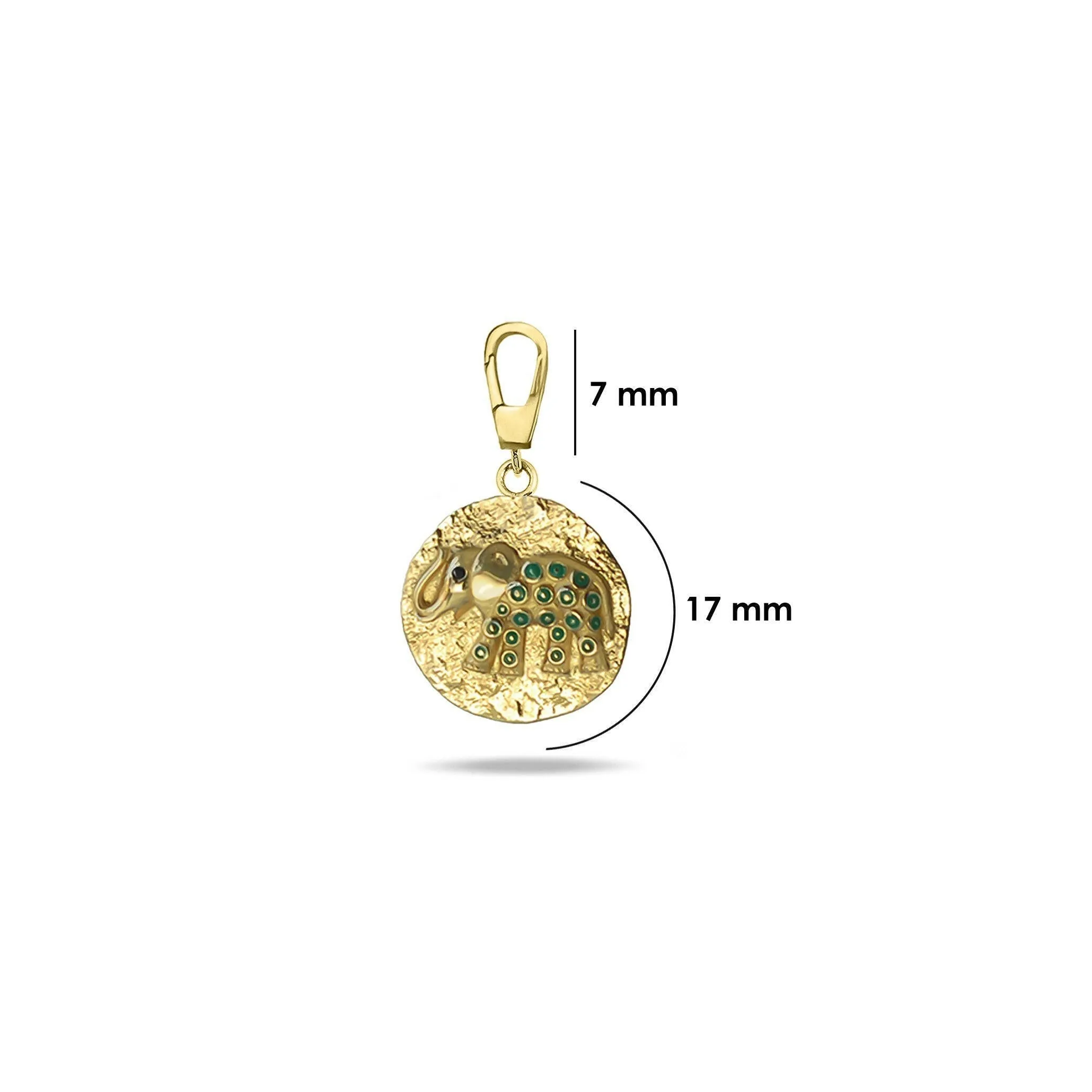 Elephant Charm | 14K Solid Gold