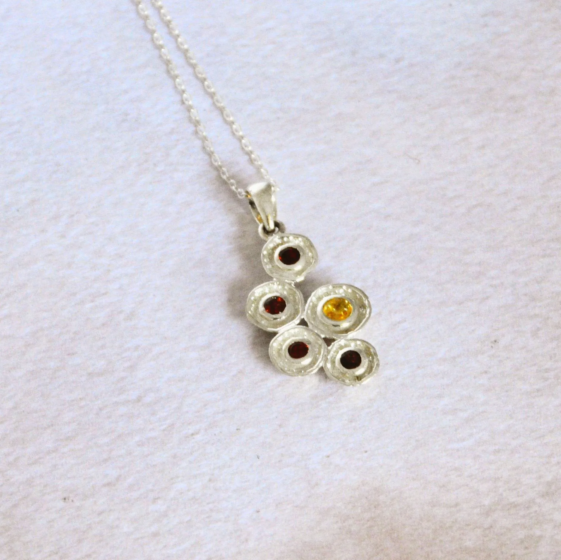 Fall for Me Citrine and Garnet Pendant