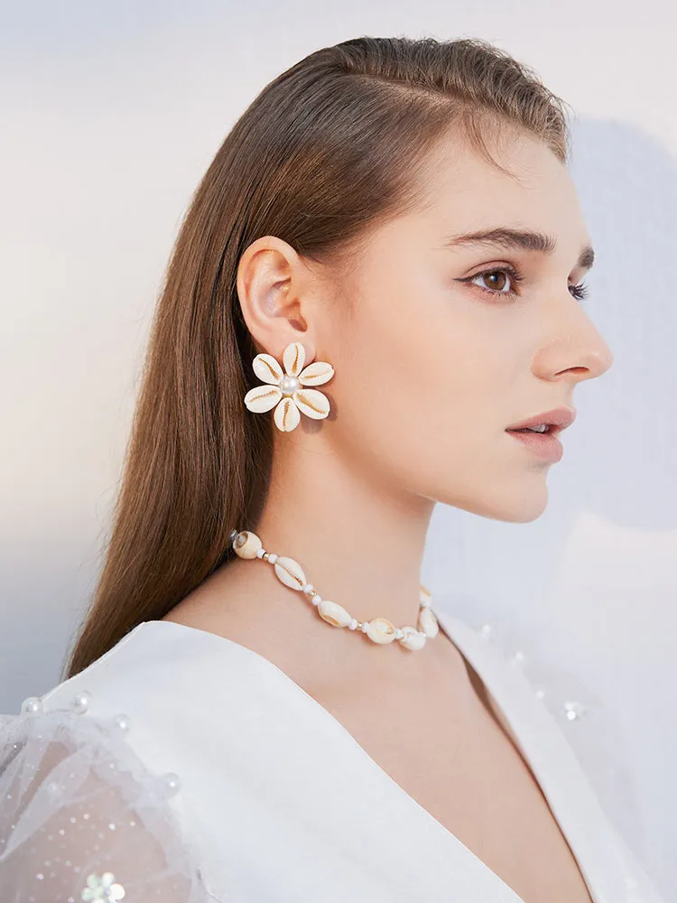 FN Clavicle Chain Shell Necklace LOJS76