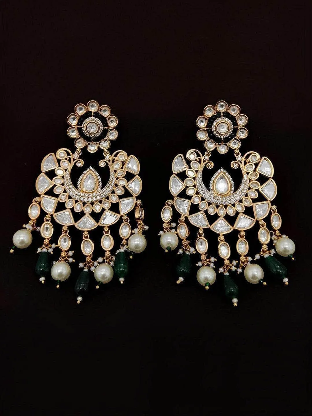 Full Stone Kundan Earrings