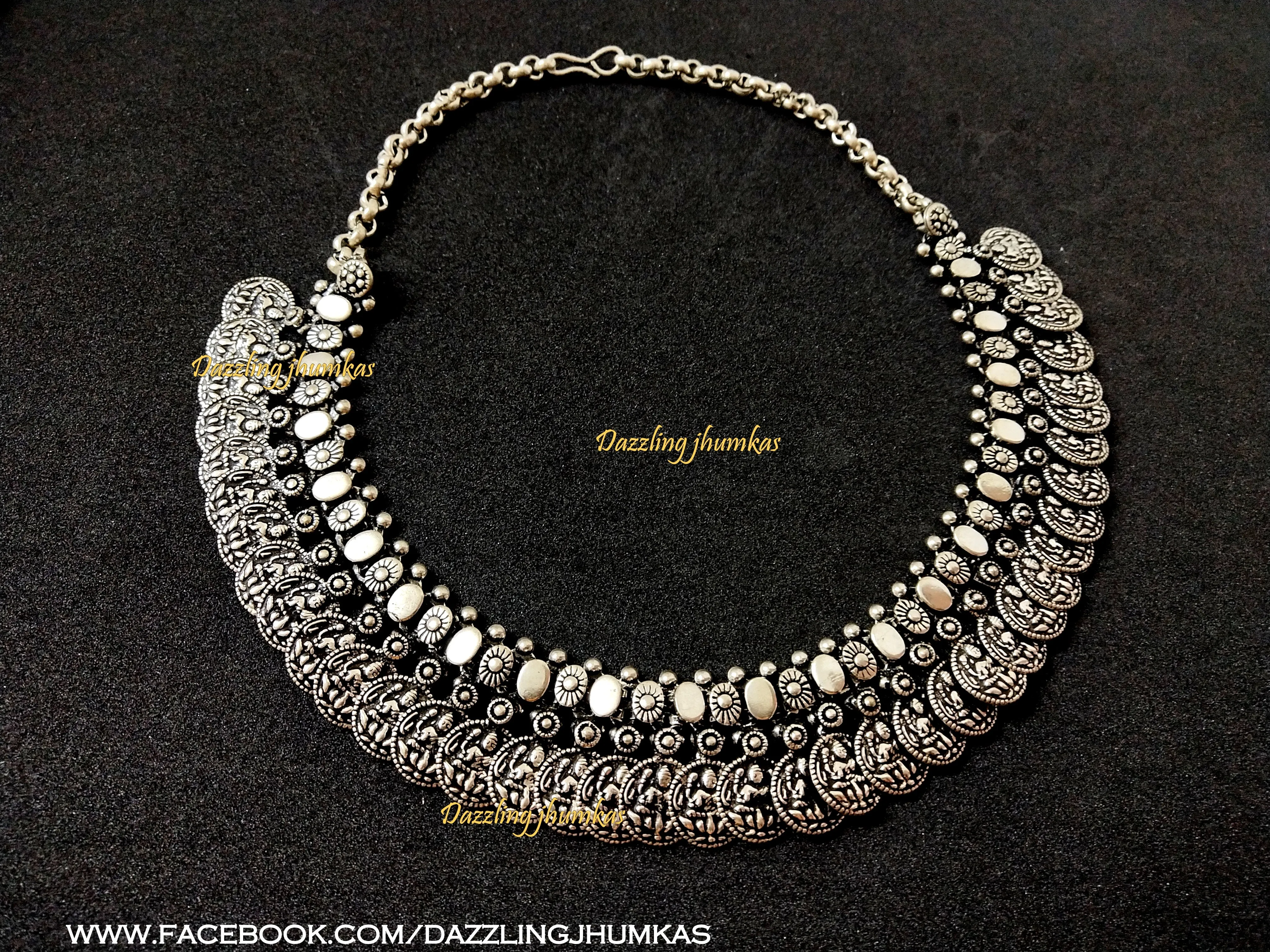German silver Lakshmi neckpiece!