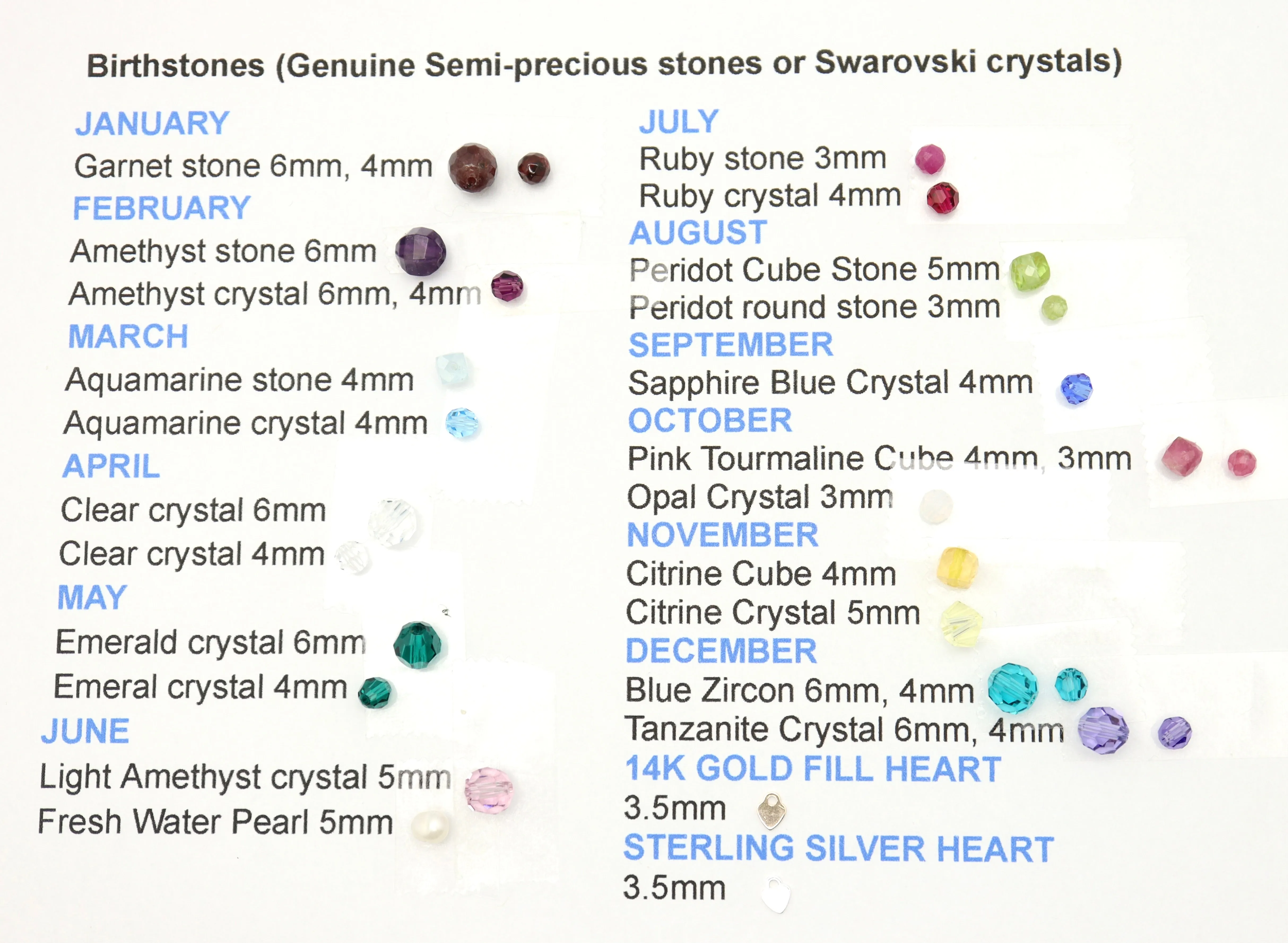 GOLD Birthstone Friendship Necklace