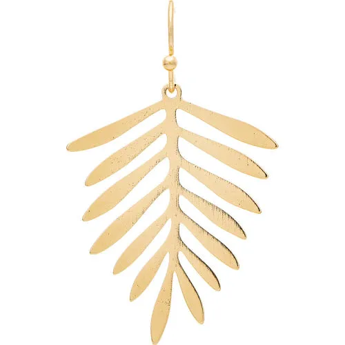 Gold Fern Leaf Earrings