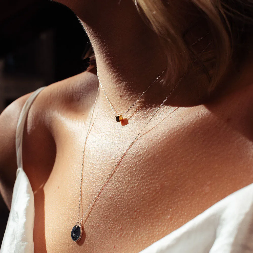 Gold Vermeil Box Necklace