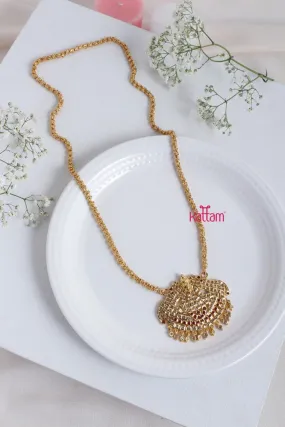 Goldtone Goddess Peacock Gati Dollar Chain