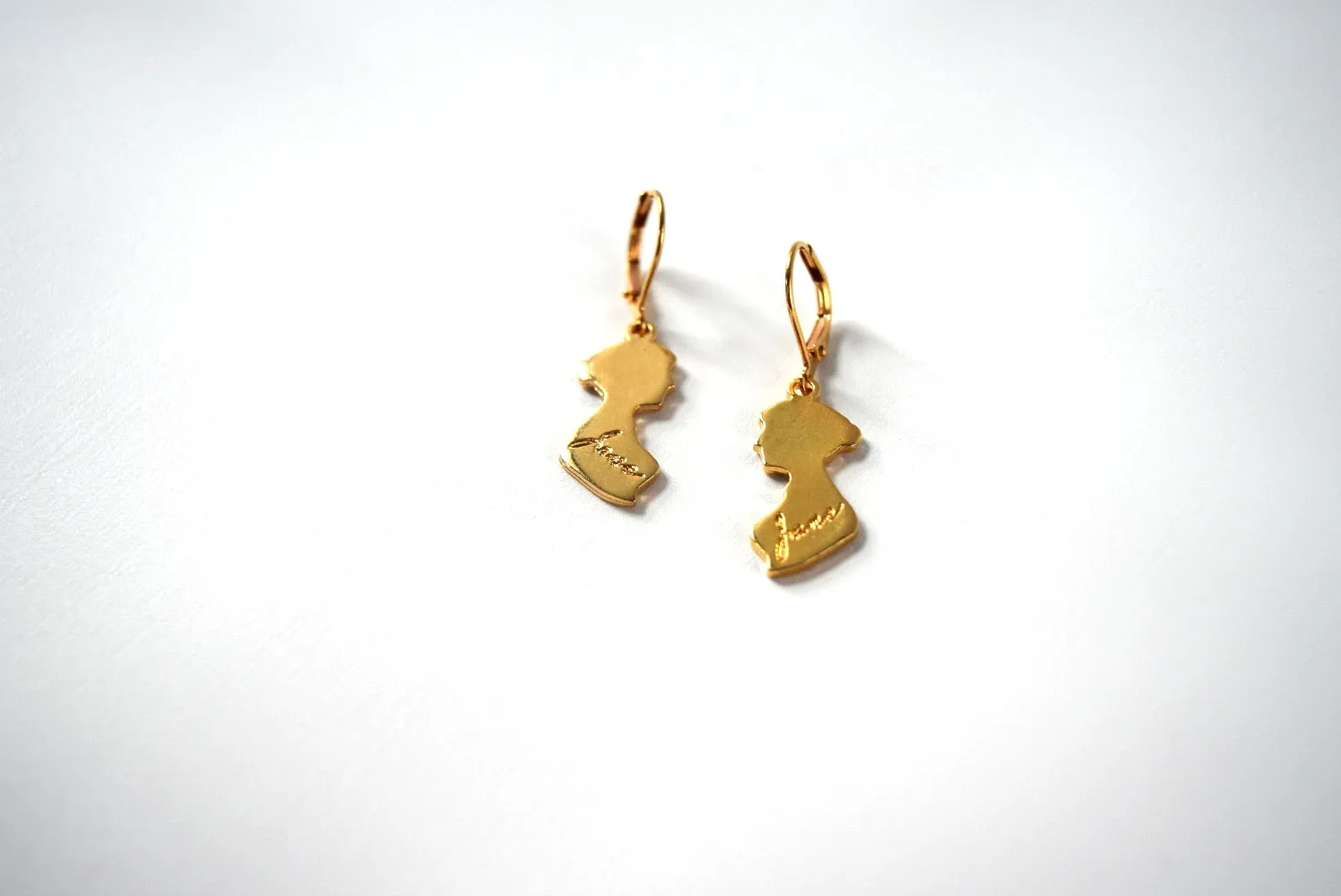 Jane Austen Silhouette Earrings
