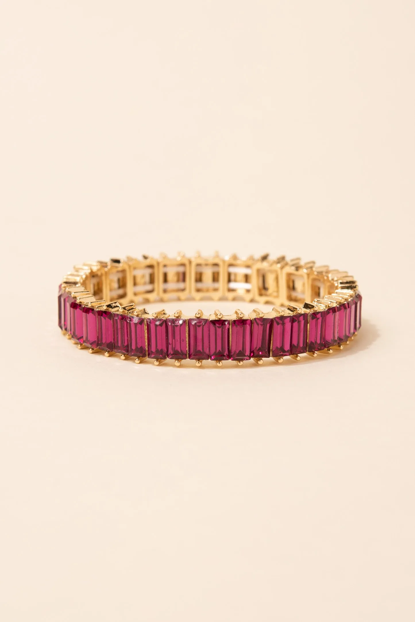 Rhinestone Baguette Stretch Bracelet - Stylish Jessa Edition